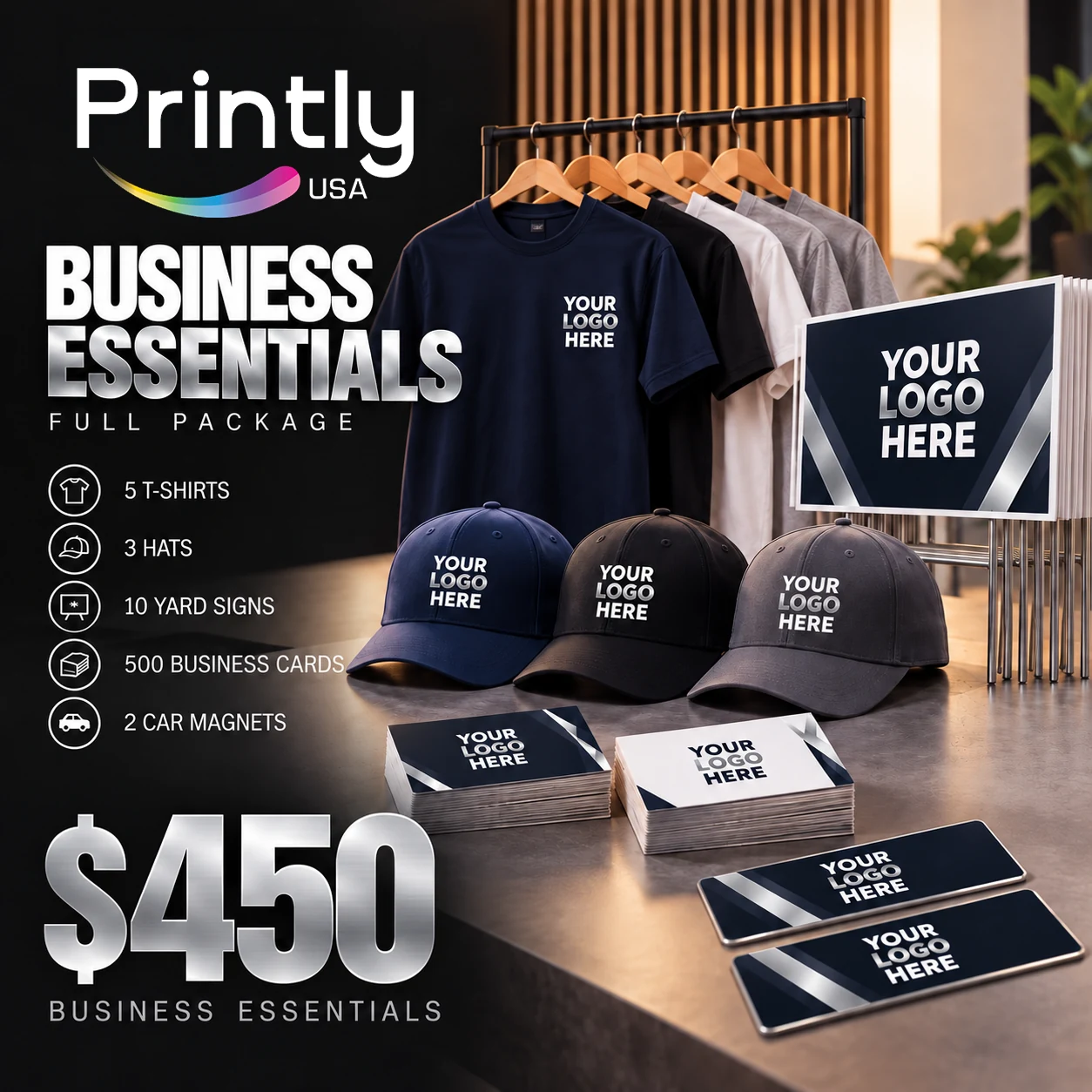 Printly USA Business Essentials print package — $450